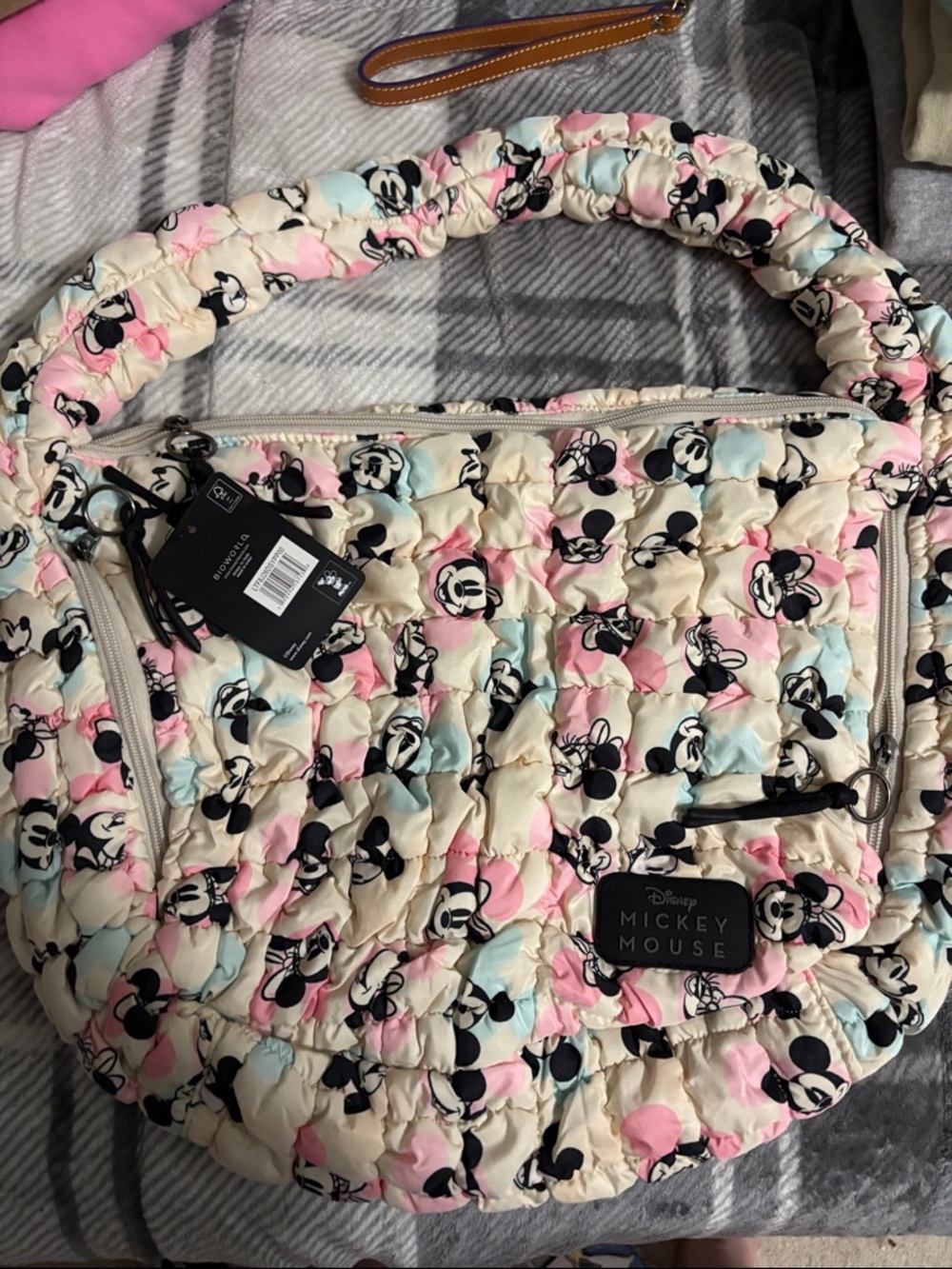 Disney Quilted Mickey and Minnie Bag NwT from BioWorld